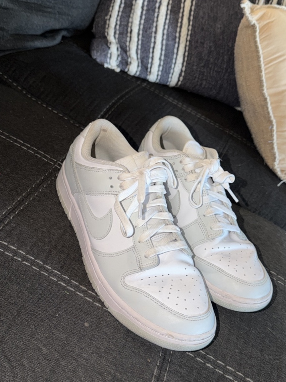 Nike Women’s White & Light Gray Low-Top Sneakers
